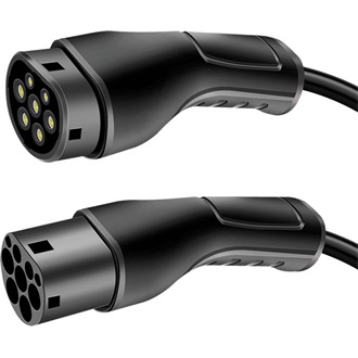 Logilink EV töltőkábel, Type 2, 3 fázis, spirál, 20 A, 11 kW, táskával, 5 m