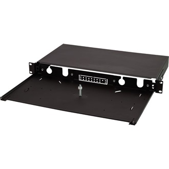 Logilink Fibre Optic Patch Panel 19"/1U, Sliding Type, black, empty