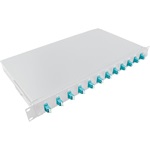 Logilink Fibre Optic Patch Panel LC-DX 12 Port, OM3, 1U, GREY