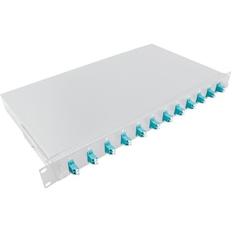 Logilink Fibre Optic Patch Panel LC-DX 12 Port, OM3, 1U, GREY