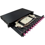 Logilink Fibre Optic Patch Panel LC-DX 12 Port, OM4, 1U, BLACK