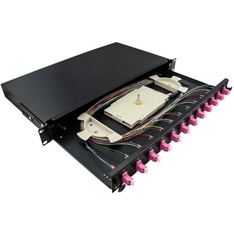 Logilink Fibre Optic Patch Panel LC-DX 12 Port, OM4, 1U, BLACK