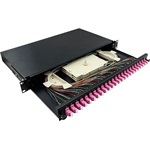 Logilink Fibre Optic Patch Panel LC-DX 24 Port, OM4, 1U, BLACK