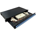Logilink Fibre Optic Patch Panel LC-DX 24 Port, OS2, 1U, BLACK