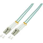 LogiLink LC/UPC duplex -> LC/UPC duplex M/M adatkábel 15m türkiz OM3, 50/125µm