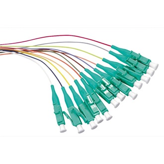 Logilink Fibre Pigtail Set 12 x LC OM3 2m, colored, aqua connector