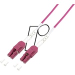 LogiLink LC/UPC duplex -> LC/UPC duplex M/M adatkábel 0.5m rózsaszín OM4, 50/125µ