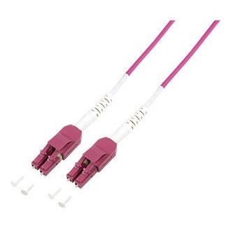 LogiLink LC/UPC duplex -> LC/UPC duplex M/M adatkábel 3m rózsaszín OM4, 50/125µ
