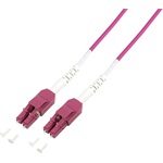 LogiLink LC/UPC duplex -> LC/UPC duplex M/M adatkábel 7.5m rózsaszín OM4, 50/125µ