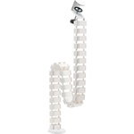 Logilink Flexibilis kábelcsatorna, Clamp-On változat, 1347x129 mm, fehér