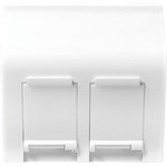 Logilink French Face Plate 45° type, 45*45 mm, 2 Port, white