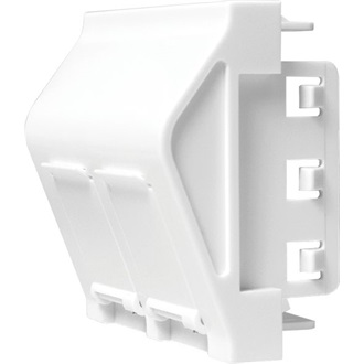 Logilink French Face Plate 45° type, 45*45 mm, 2 Port, white