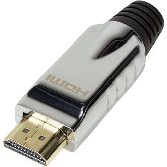 Logilink HDMI A plug male with metall housing, solder type