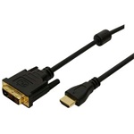 LogiLink HDMI 1.4 -> DVI-D M/M video kábel 5m fekete