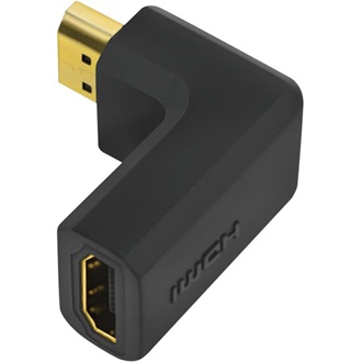 LogiLink HDMI 2.1 -> HDMI 2.1 M/F adapter fekete 90°