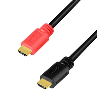 LogiLink HDMI 2.0 -> HDMI 2.0 M/M aktív video kábel 10m fekete-piros