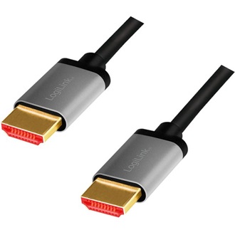LogiLink HDMI 2.1 -> HDMI 2.1 M/M video kábel 1m fekete-szürke