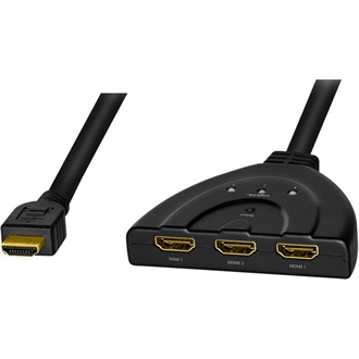 Logilink HDMI kapcsoló, 3 portos, kétirányú (1x3/3x1), 4K/30 Hz, CEC, pigtail