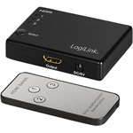 Logilink HDMI kapcsoló, 3x1 port, 1080p/60 Hz, HDCP, CEC, RC
