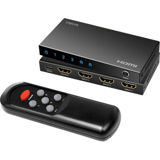 Logilink HDMI kapcsoló, 3x1 port, 4K/60 Hz, HDCP, HDR, CEC, RC