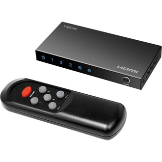 Logilink HDMI kapcsoló, 3x1 port, 4K/60 Hz, HDCP, HDR, CEC, RC