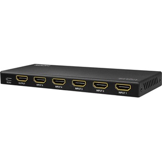 Logilink HDMI kapcsoló, 5x1 port, 4K/60 Hz, HDCP, HDR, CEC, RC, fém