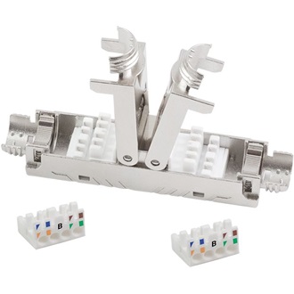 Logilink Helyszíni összeszerelés Cat.6A kábelcsatlakozó, árnyékolt, csavaros feszültségmentesítő