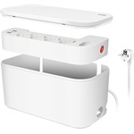 Logilink Kábeldoboz 5 utas aljzatcsíkkal, 3x USB, 285 x 145 x 13 mm, fehér