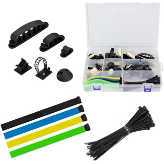 Logilink Kábelrendező készlet dobozban, 8 db, 128 db, vegyes színben