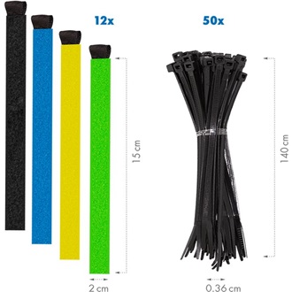Logilink Kábelrendező készlet dobozban, 8 db, 128 db, vegyes színben