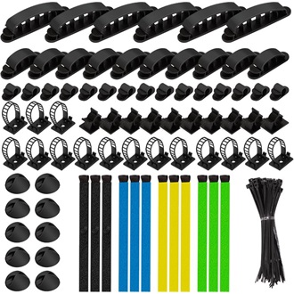 Logilink Kábelrendező készlet dobozban, 8 db, 128 db, vegyes színben
