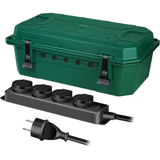 Logilink Kábelvédő doboz 4-utas elosztóval, kültéri, IP54, zöld