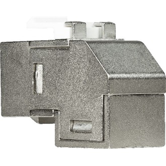 LogiLink RJ45 CAT6A STP -> RJ45 CAT6A STP F/F keystone modul fém 90° le