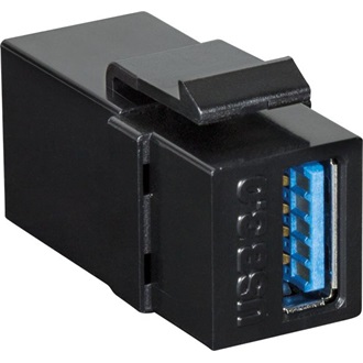 Logilink Keystone Coupler USB 3.0-A F/F, black