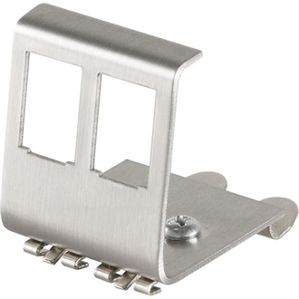 Logilink Keystone DIN-Rail Adapter for 2 RJ45 Modules, metal