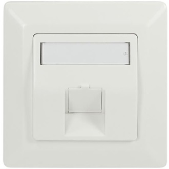 Logilink Keystone Face Plate 45° for 1 module, pure white