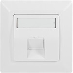 Logilink Keystone Face Plate 45° for 1 module, signal white
