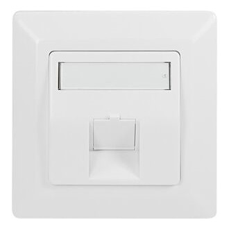 Logilink Keystone Face Plate 45° for 1 module, signal white