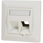 Logilink Keystone Face Plate for 2 modules, pure white