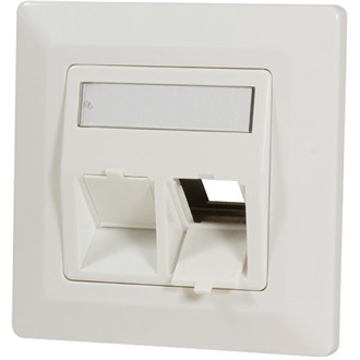 Logilink Keystone Face Plate for 2 modules, pure white
