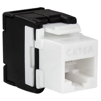 LogiLink RJ45 CAT6A UTP M/F keystone modul fekete-fehér AWG 22-26, 17,4mm
