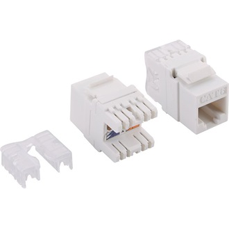 Logilink Keystone Jack Cat.6 UTP 180° Punch down, white