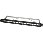 Logilink Keystone Panel 1U, 24 Ports, shielded, black