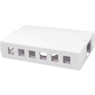 Logilink Keystone Surface Mount Box 12 Port, white