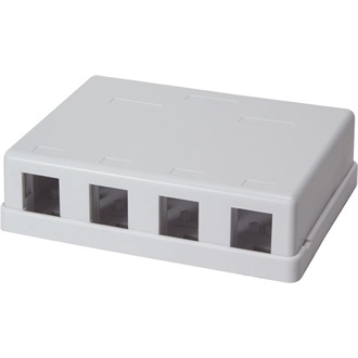 Logilink Keystone Surface Mount Box  4 Port, white