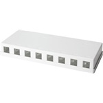 Logilink Keystone Surface Mount Box  8 Port, white