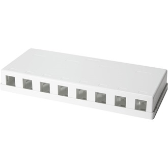 Logilink Keystone Surface Mount Box  8 Port, white