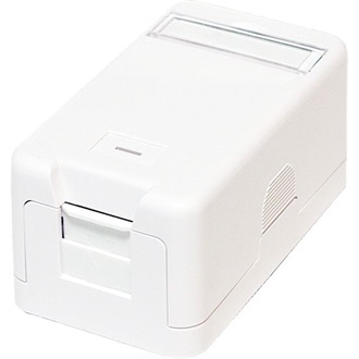Logilink Keystone Surface Outlet 1 Port white, PrimeLine