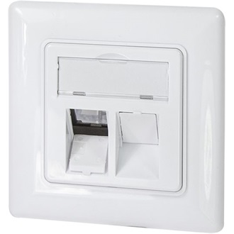 Logilink Keystone előlap 2 modulhoz, német típusú, fehér