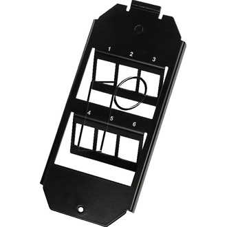 Logilink Keystone floor box insert for 2 x 3 keystone modules, black
